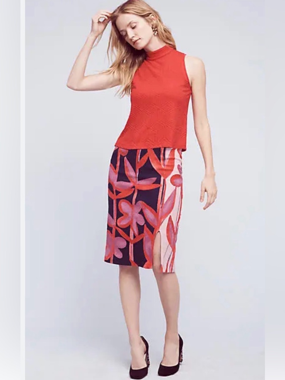 Anthropologie Maeve Cordyline pencil skirt S